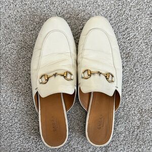 Gucci Cream Leather Loafers